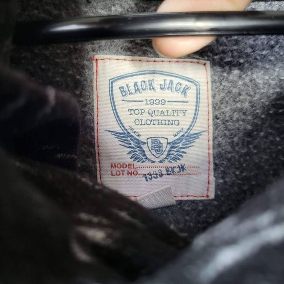 Black Jack Clothing 1999 Turtleneck Heathered Black Hoodie M - Picture 5 of 7